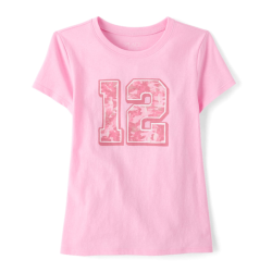 Camiseta estampada de camuflaje para niñas