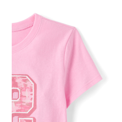 Camiseta estampada de camuflaje para niñas