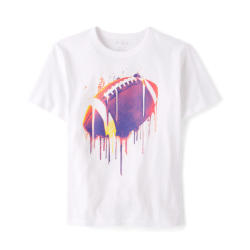 Camiseta Gráfica De Fútbol Para Niño Drip - Blanca