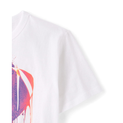 Camiseta Gráfica De Fútbol Para Niño Drip - Blanca