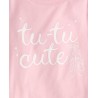 Camiseta Estampada Con Tutú para niñas  - Rosa