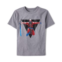 Camiseta Gráfica Ninja para niño - Gris