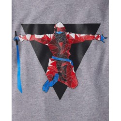 Camiseta Gráfica Ninja para niño - Gris