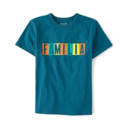 Camiseta Gráfica Familia para niños - Azul